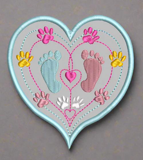 Iron on Patch for Baby and Puppy Lovers, Dog Embroidery Patch, Baby and Puppy Bag Accessory, Pet Applique, Craft Supplies, UK