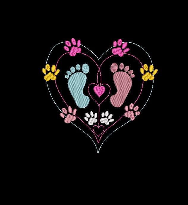 Iron on Patch for Baby and Puppy Lovers, Dog Embroidery Patch, Baby and Puppy Bag Accessory, Pet Applique, Craft Supplies, UK