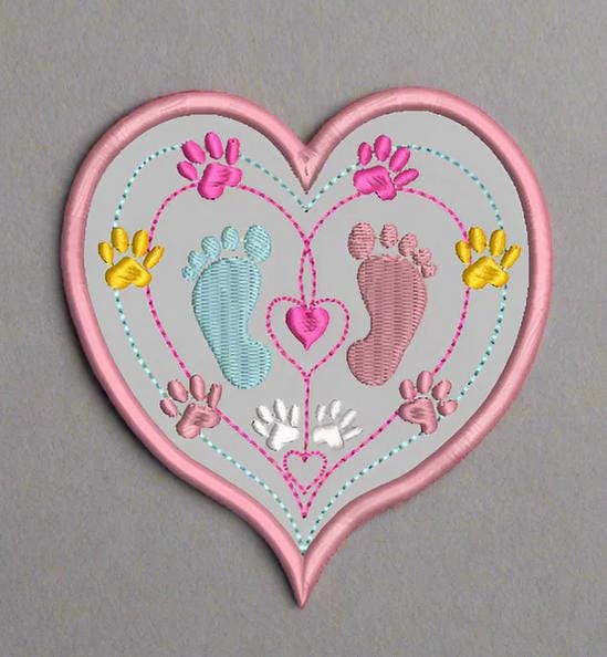 Iron on Patch for Baby and Puppy Lovers, Dog Embroidery Patch, Baby and Puppy Bag Accessory, Pet Applique, Craft Supplies, UK