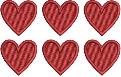 5 x Heart Shape Iron-On Patches, Mini Denim Patch, Jeans Repair, Clothing Patches, UK
