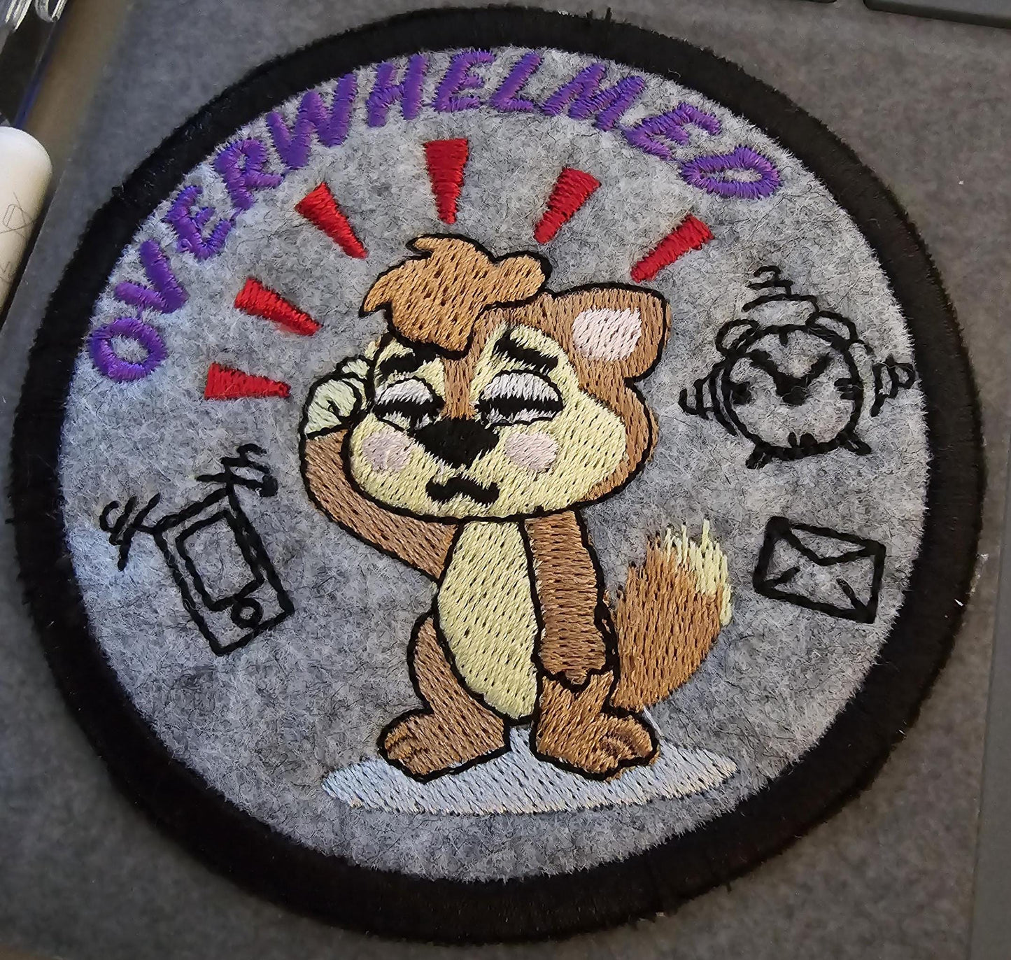 Overwhelmed Iron On Patch