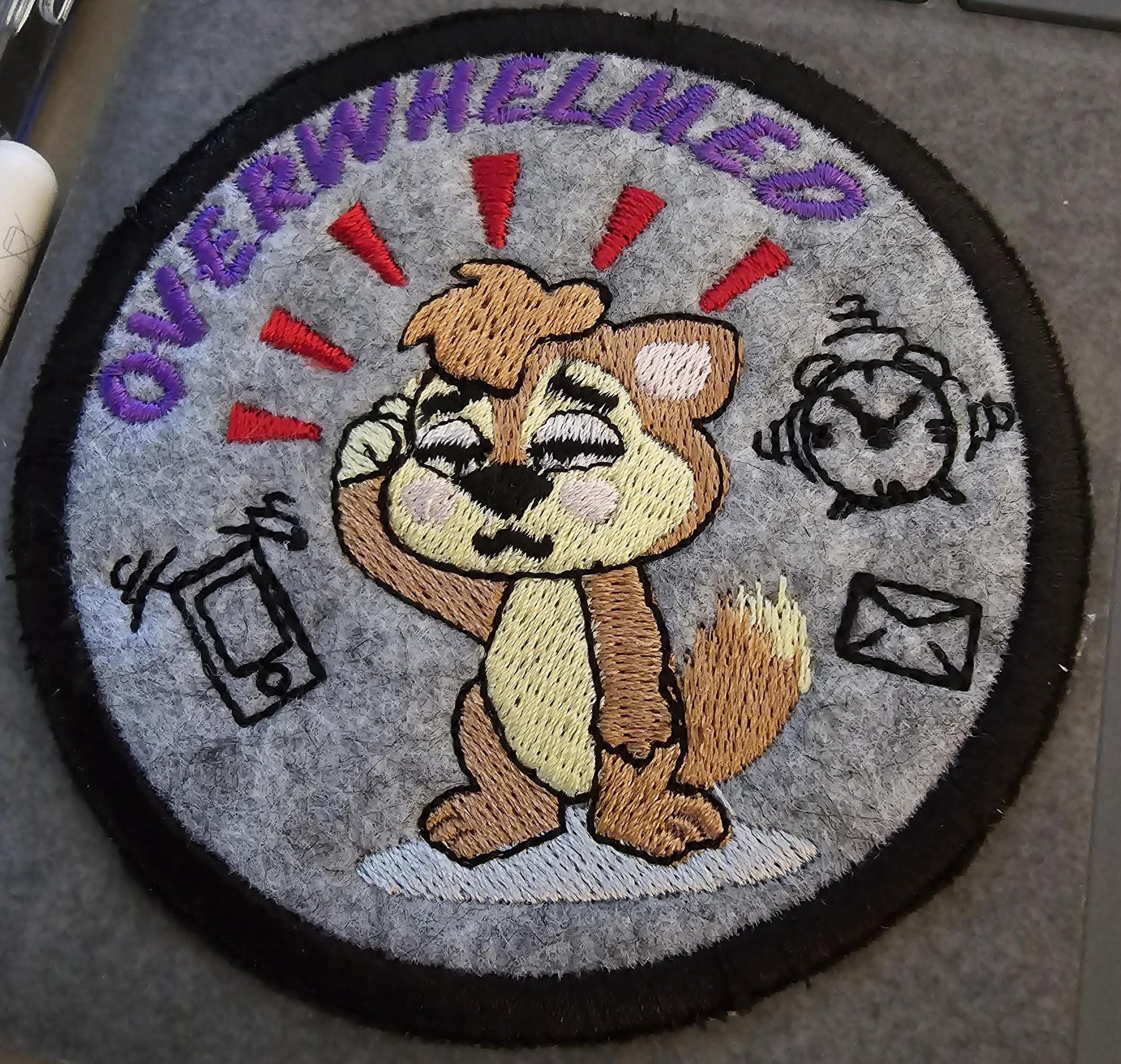 Overwhelmed Iron On Patch